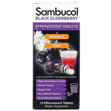 Load image into Gallery viewer, The Health Store Black Elderberry + Vitamin C &amp; Zinc, 15 Effervescent Tablets
