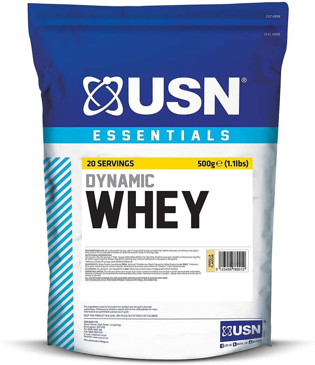 Essentials Dynamic Whey Vanilla 1kg – The Health Store